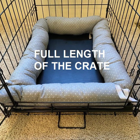 Dog Crate Pillow Bumper in Stylish Fabrics - Choose Size and Color