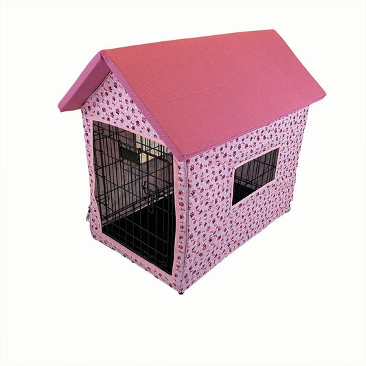 Dog Crate Cover in Pretty Pink fabric - Hound Homes™