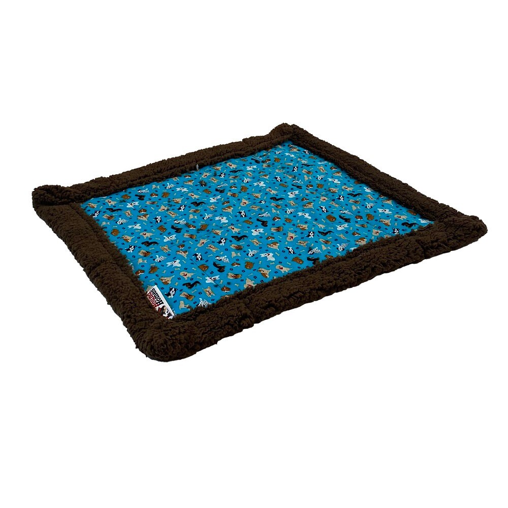 Dog Sherpa Blanket in Tranquil Teal fabric