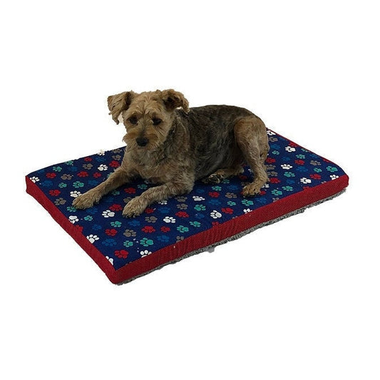 Dog Sherpa Bed - 2" Thick on Playful Paws fabric