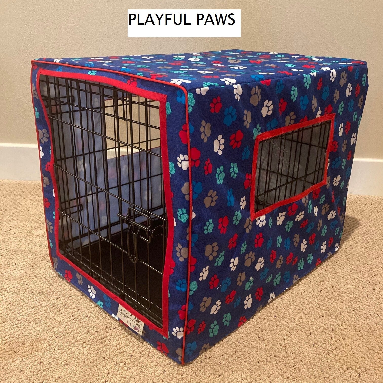 Dog Crate Cover - Choose from Several Fun Pet Fabrics