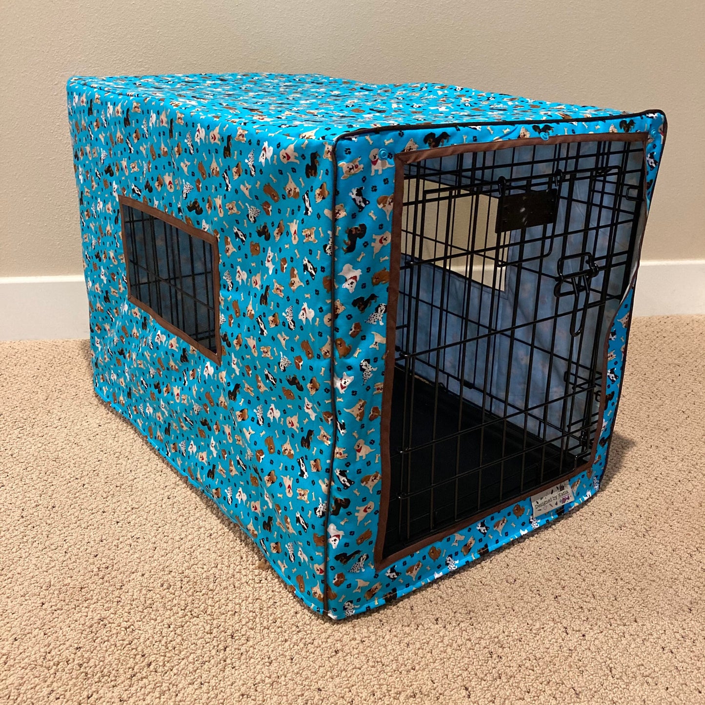 Dog Crate Cover - Choose from Several Fun Pet Fabrics