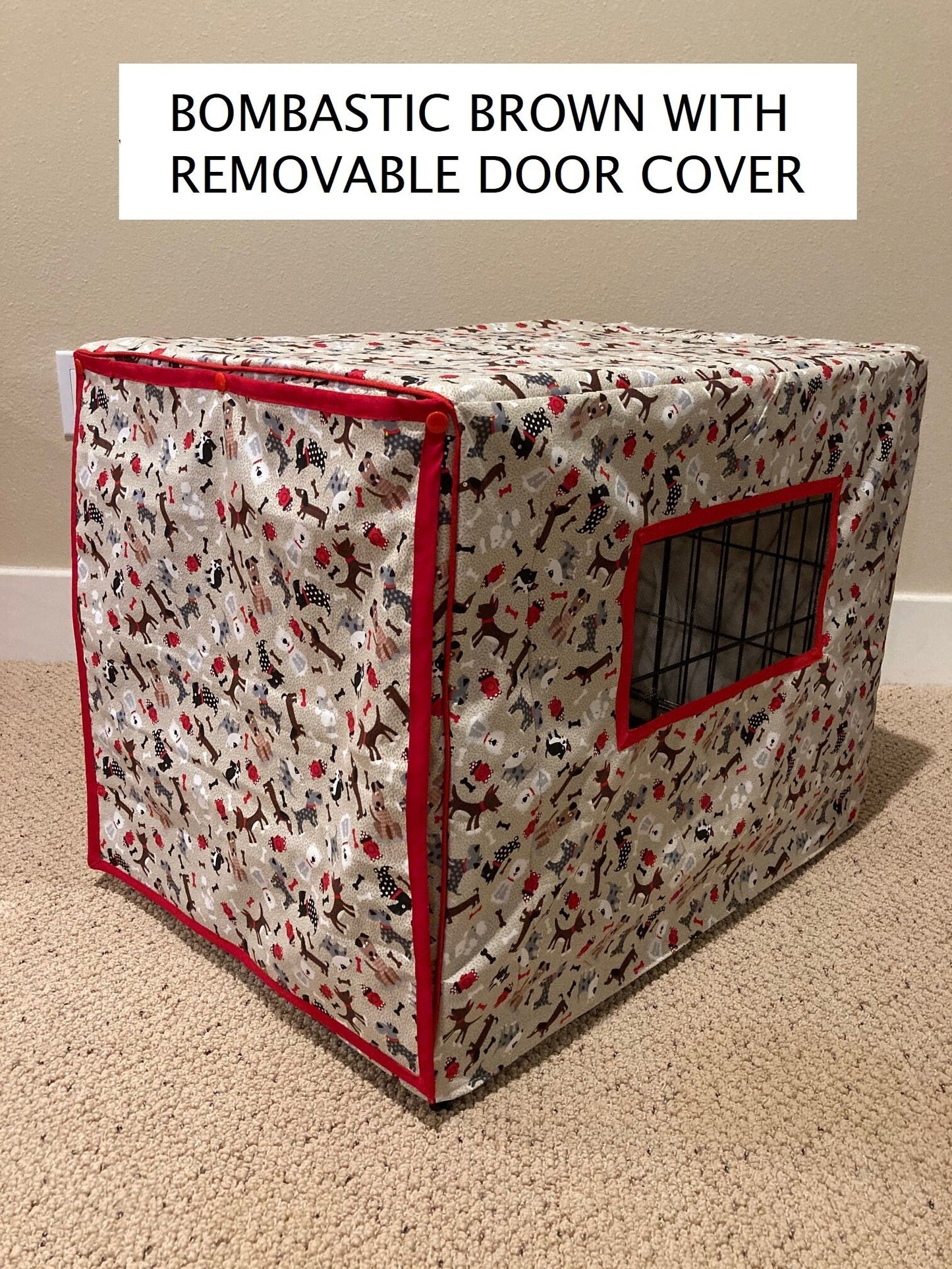 Dog Crate Cover - Choose from Several Fun Pet Fabrics