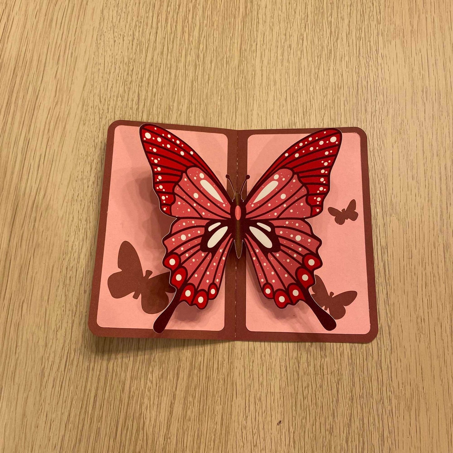 Pop-up card template print and cut - butterfly bundle