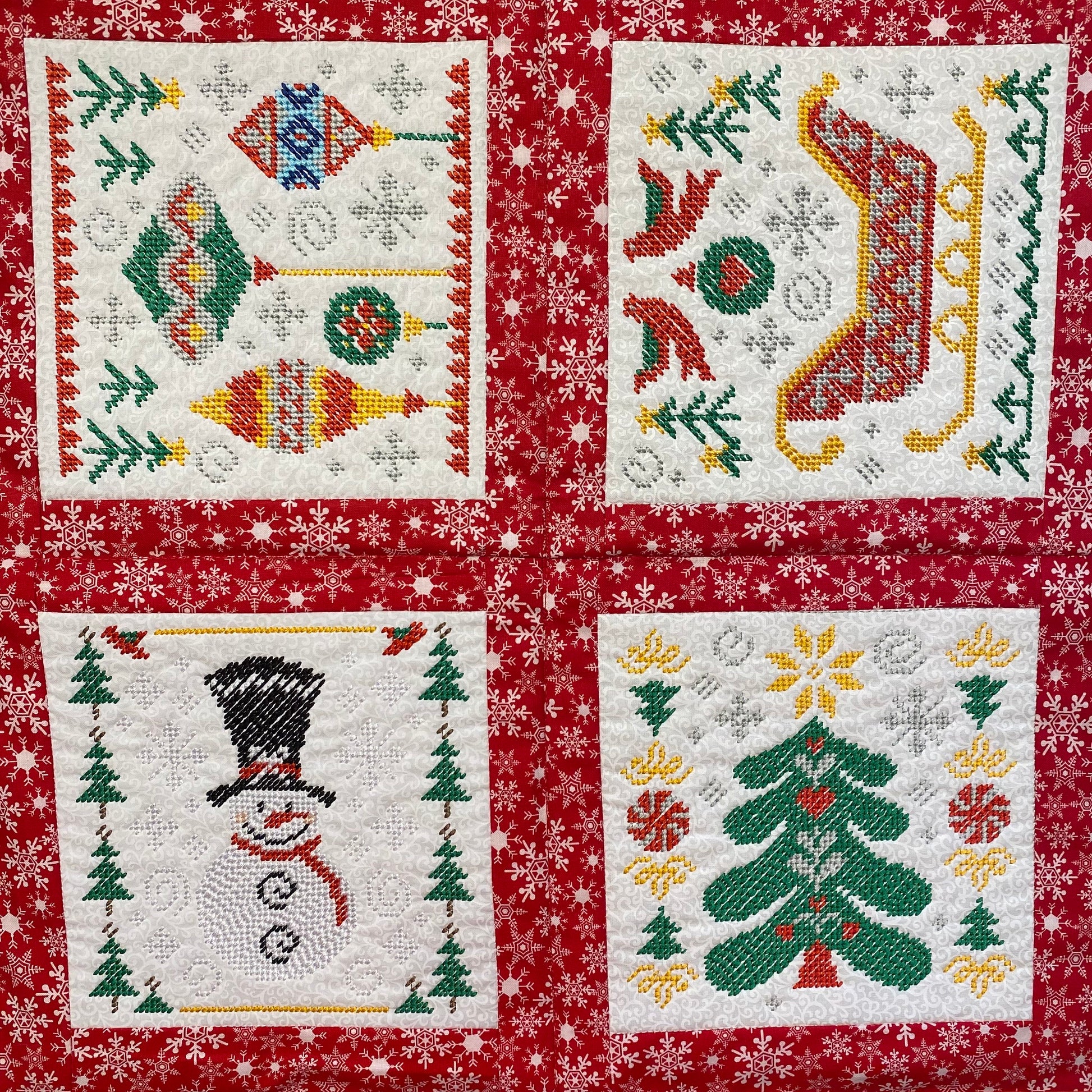 Stunning Needlepoint Embroidered Christmas Table Runner - Choose size