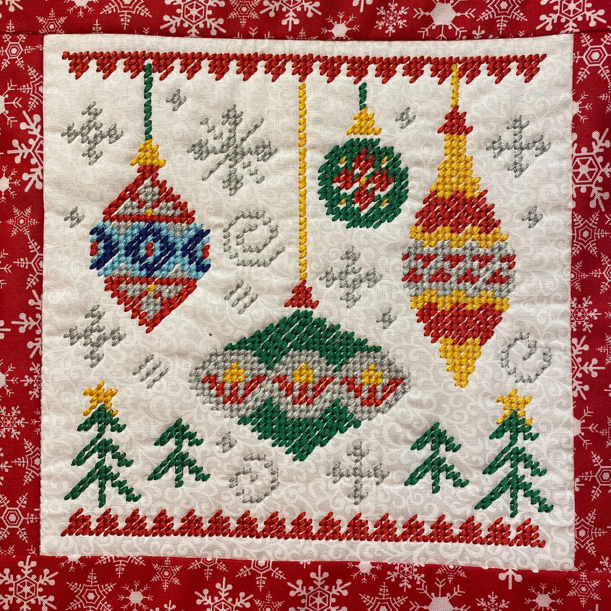 Stunning Needlepoint Embroidered Christmas Table Runner - Choose size