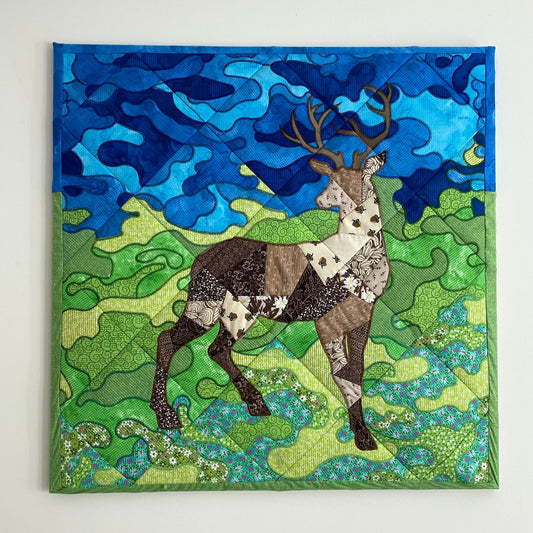 Embroidered Camouflaged Deer Wall Hanging