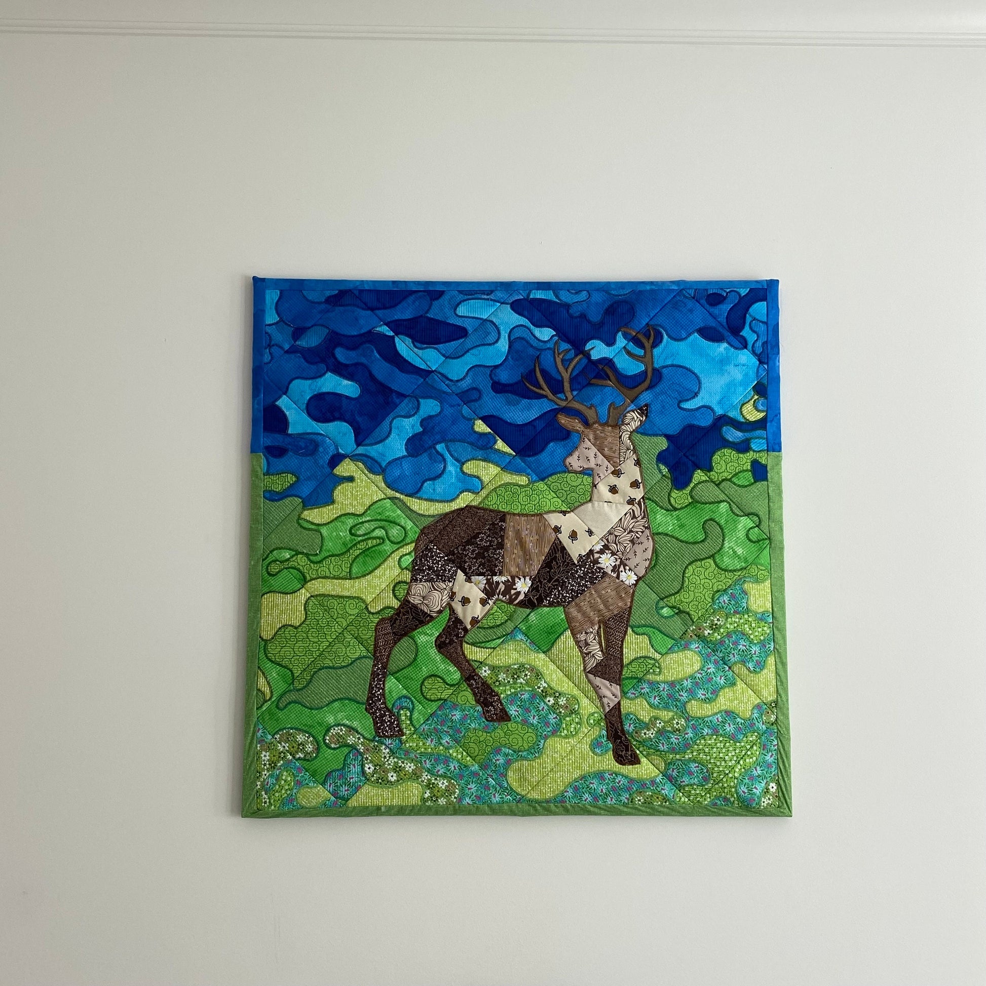 Embroidered Camouflaged Deer Wall Hanging