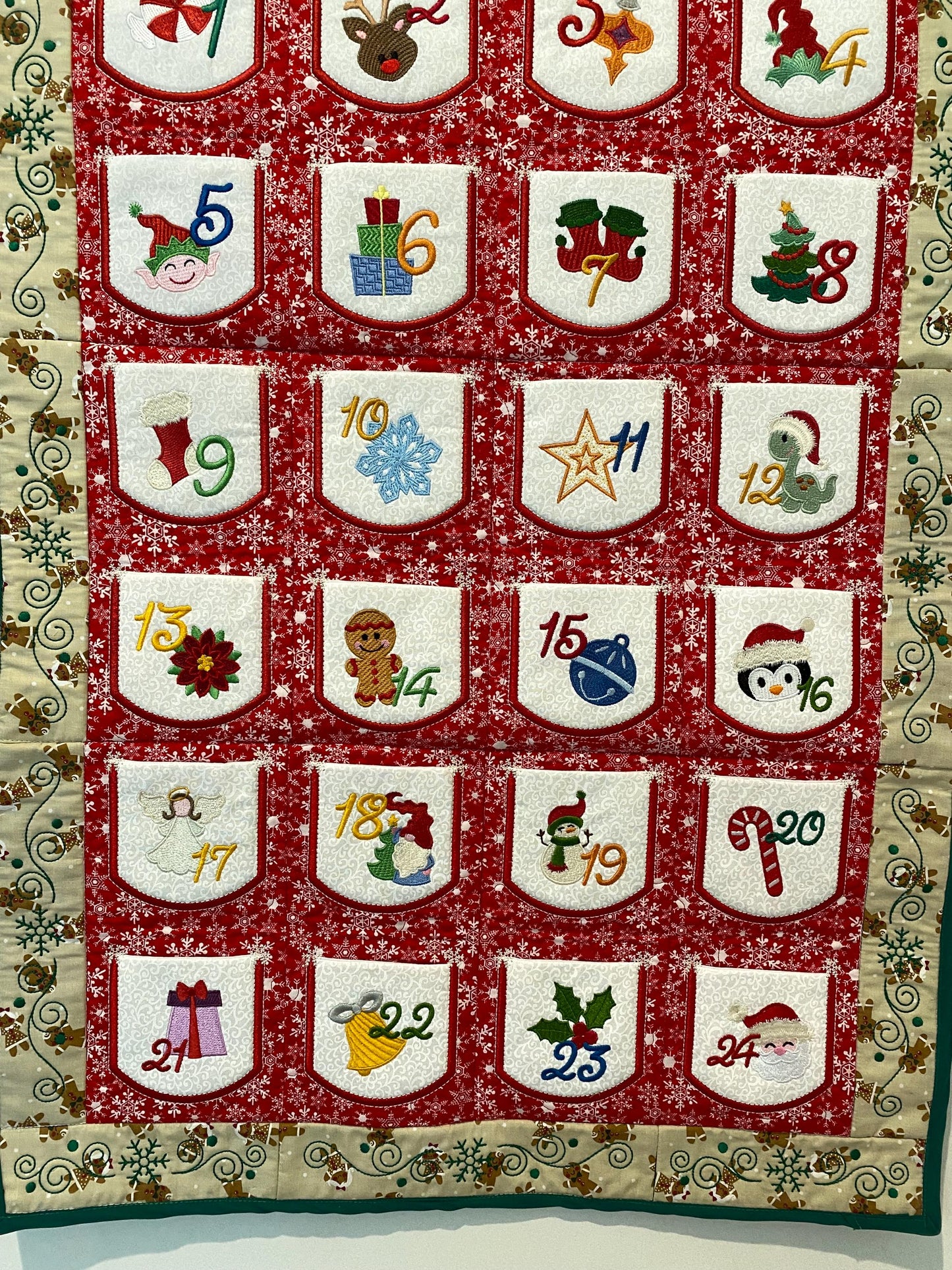 Gorgeous Embroidered Christmas Advent Calendar