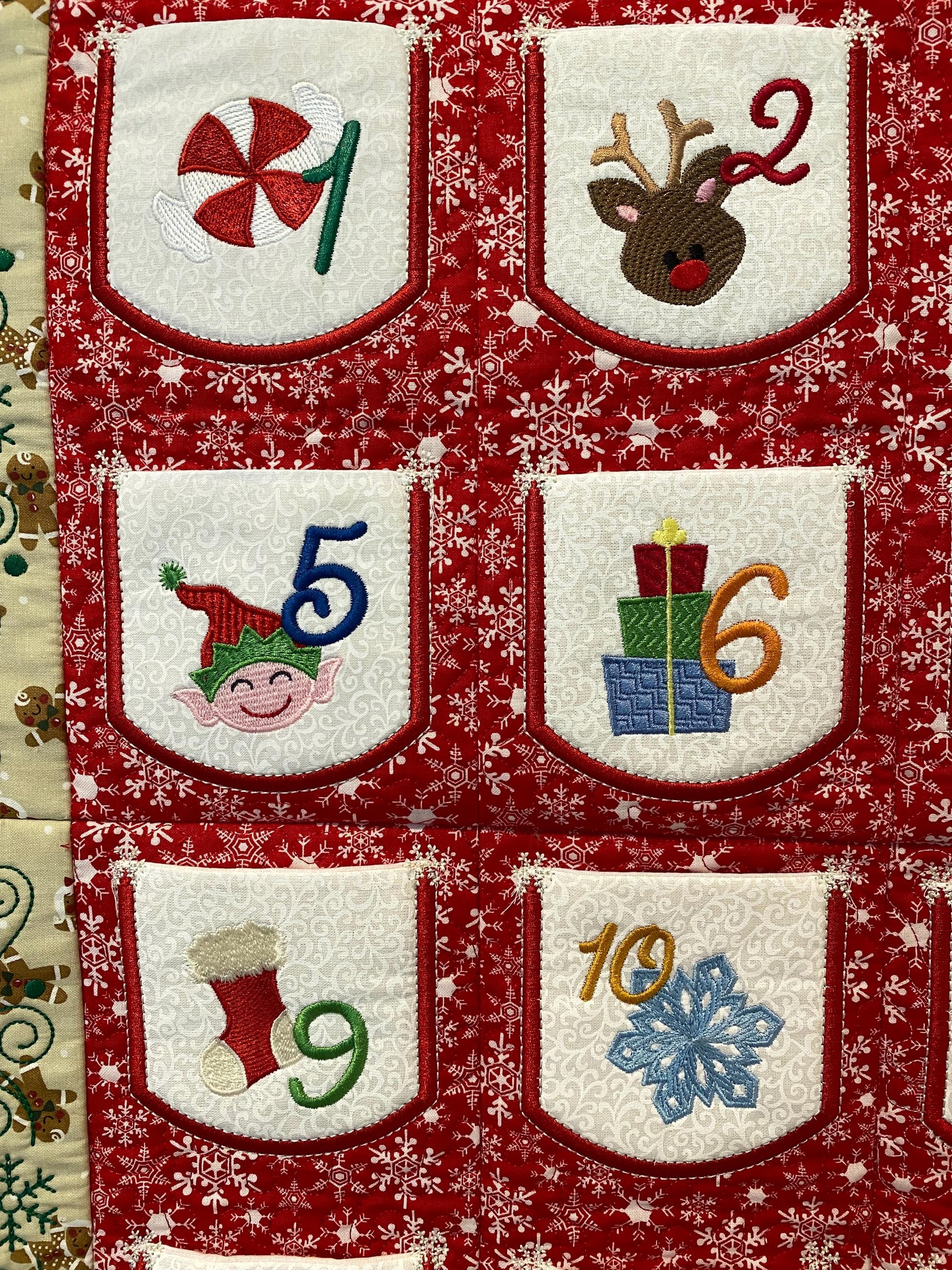 Gorgeous Embroidered Christmas Advent Calendar