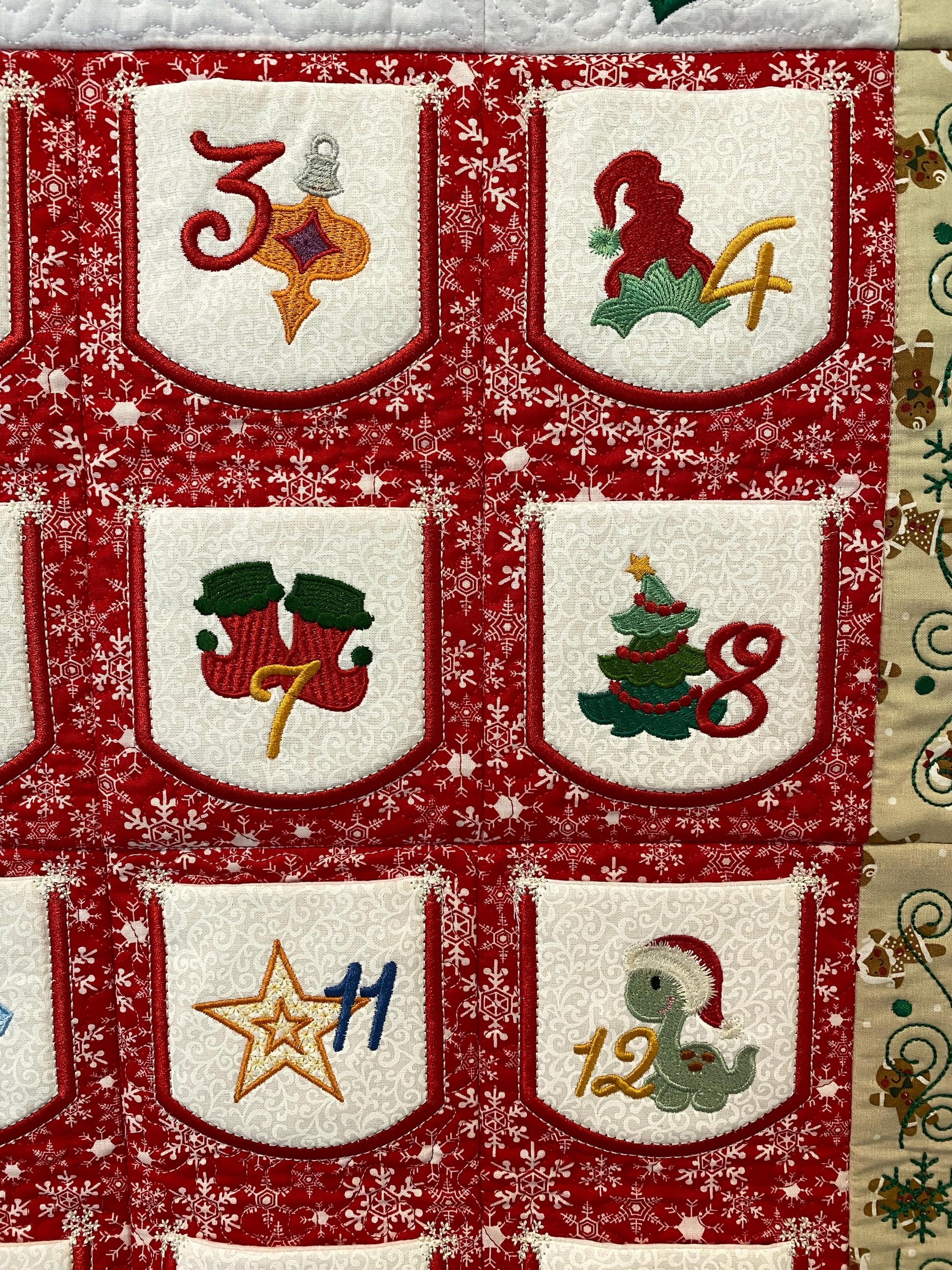 Gorgeous Embroidered Christmas Advent Calendar