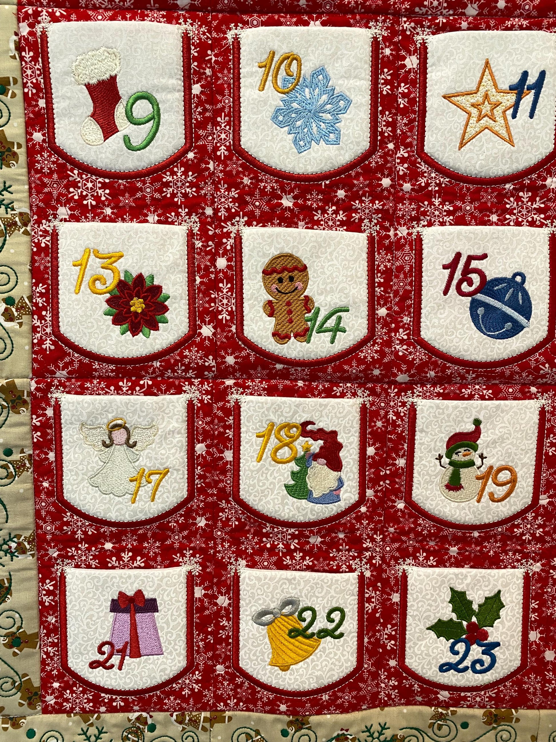 Gorgeous Embroidered Christmas Advent Calendar