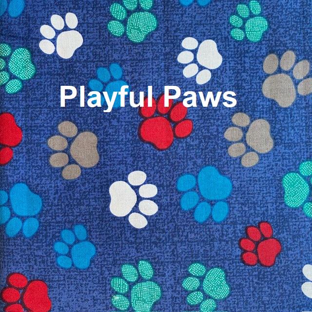 Dog Sherpa Bed - 2" Thick on Playful Paws fabric