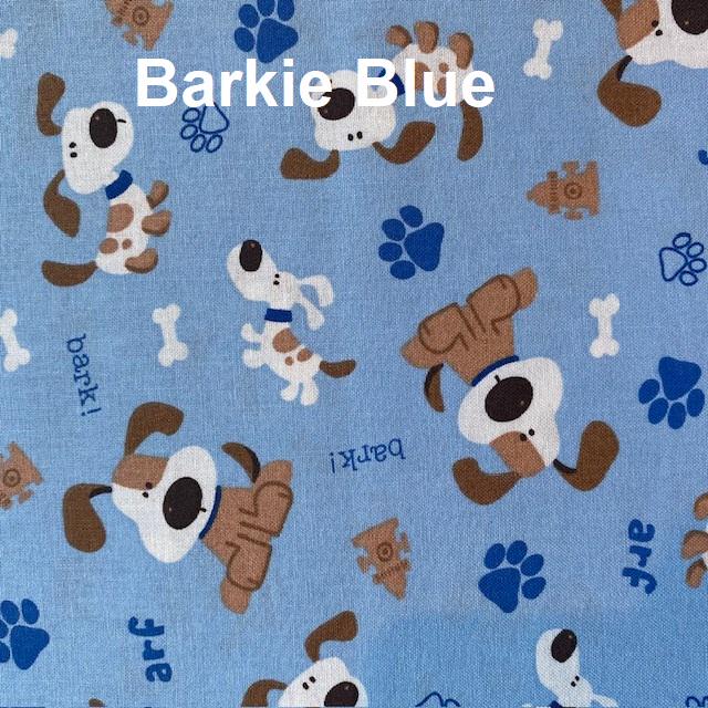 Dog Sherpa Blanket in Blue fabric