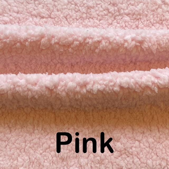 Dog Sherpa Blanket in Pink fabric