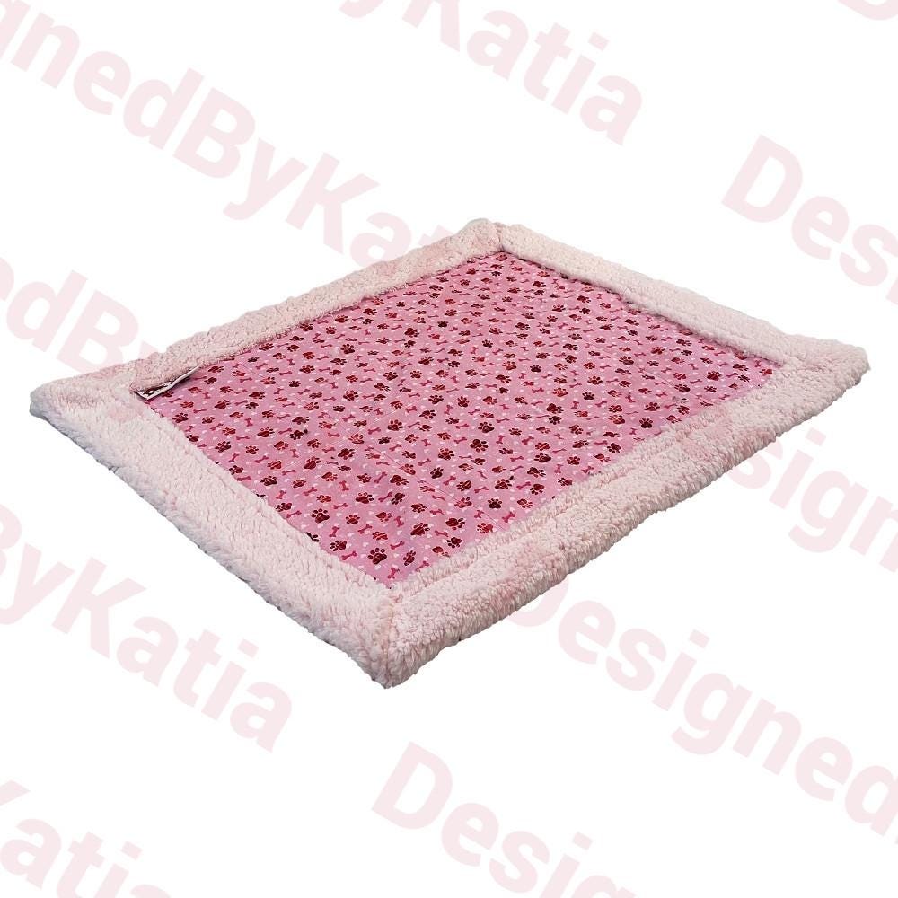 Dog Sherpa Blanket in Pink fabric